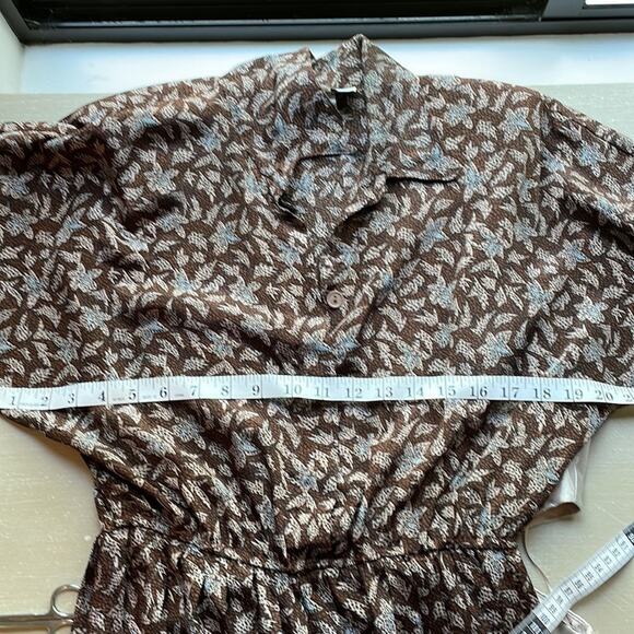 Vintage Willy’s Influence pleated Autumn pattern midi dress - Picture 7 of 9